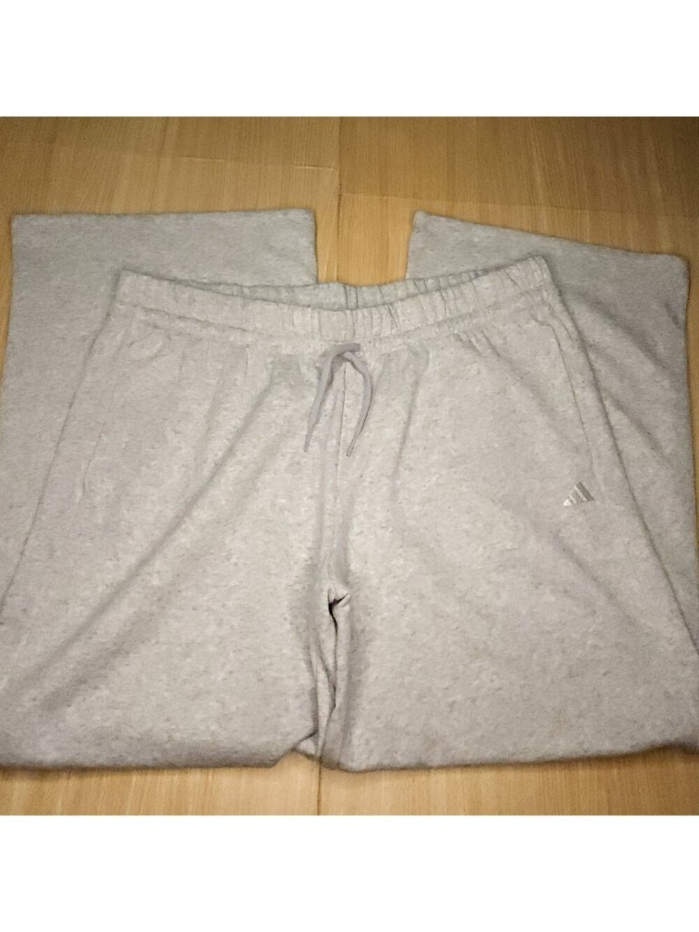 Adidas Women's New Grey Wide Leg Sweatpants 2XL